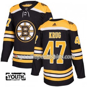 Boston Bruins Torey Krug 47 Adidas 2017-2018 Zwart Authentic Shirt - Kinderen